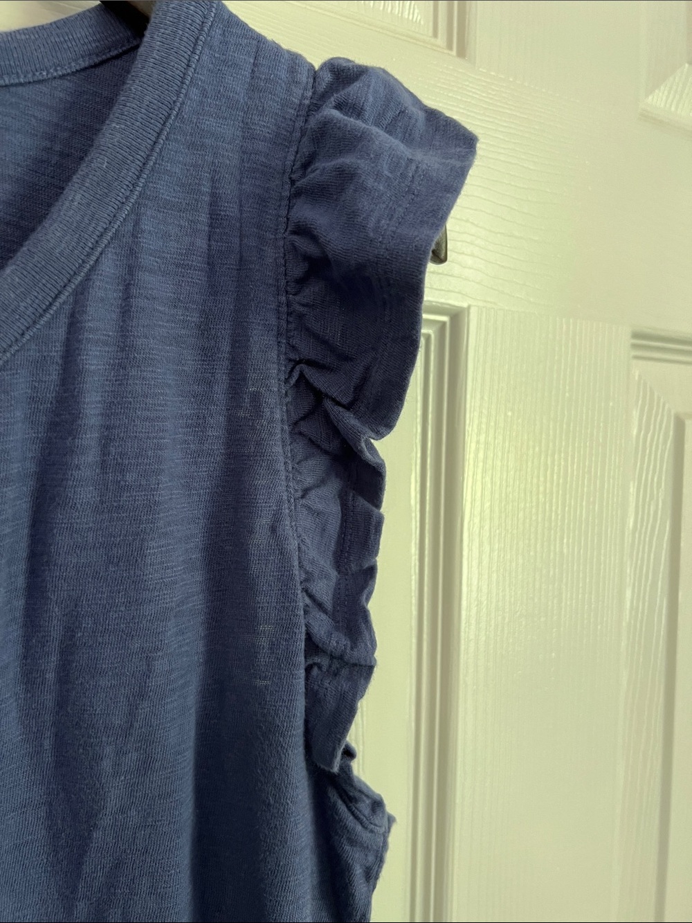 Universal Thread Navy Ruffle Sleeve Tank Top - Picture 5 of 7